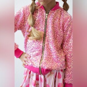 Mila & Rose Sequin Jacket - Hot Pink Girls Size 9-10